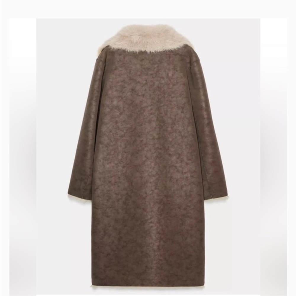 Zara NWT reversible faux fur double faced coat 6318/278 - Picture 11 of 16